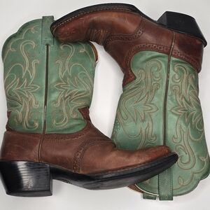 Ariat Legend Womens 6.5 B Mint & Brown Leather Western Cowboy Boots 15840